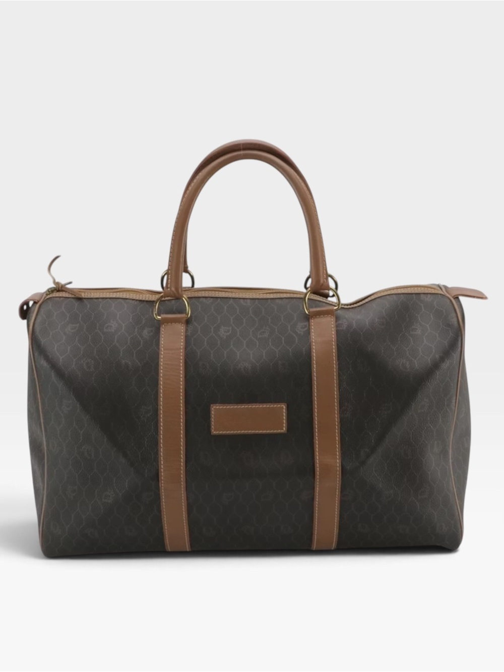 Christian Dior Honeycomb Vintage Boston Duffle Bag with COA